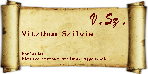 Vitzthum Szilvia névjegykártya